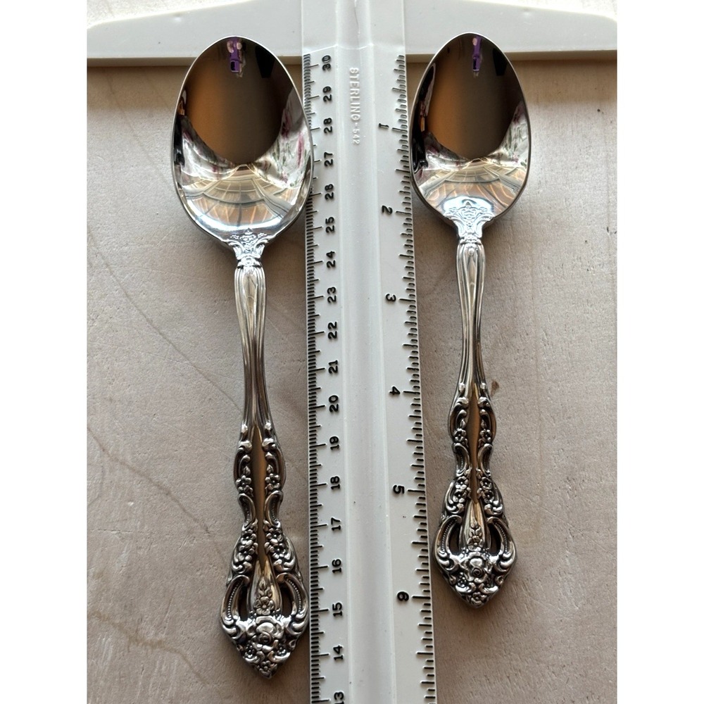 Oneida Michelangelo Stainless Flatware Cube LOT of 4 Spoons 3 Soup 1 Teaspoon - Picture 5 of 5